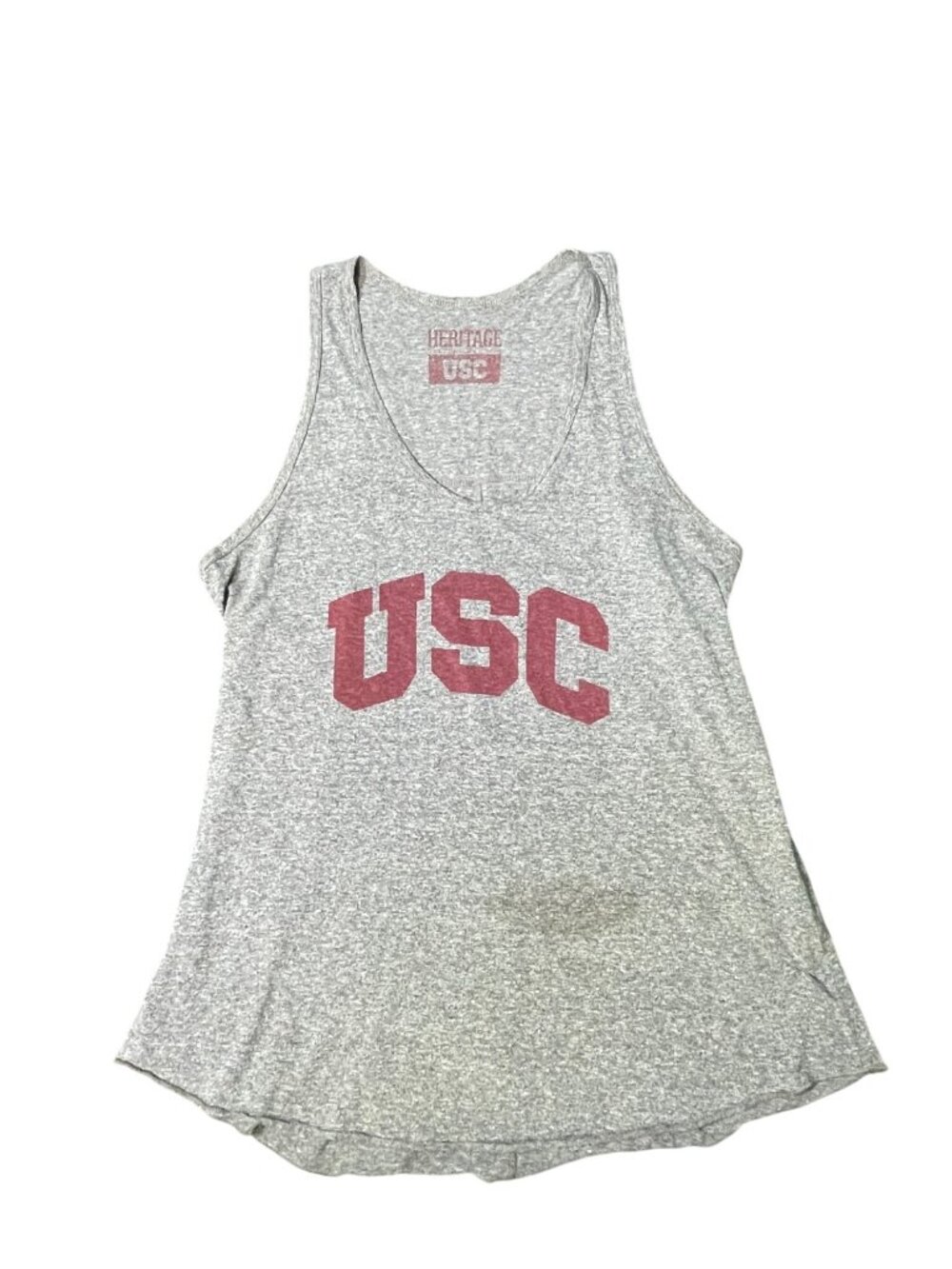 USC Heritage Gray Racerback Tank Top S